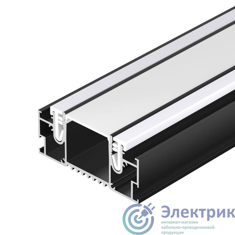 055208 | Профиль STRETCH-32-CEIL-CENTER-2000 BLACK L2000 алюм. Arlight