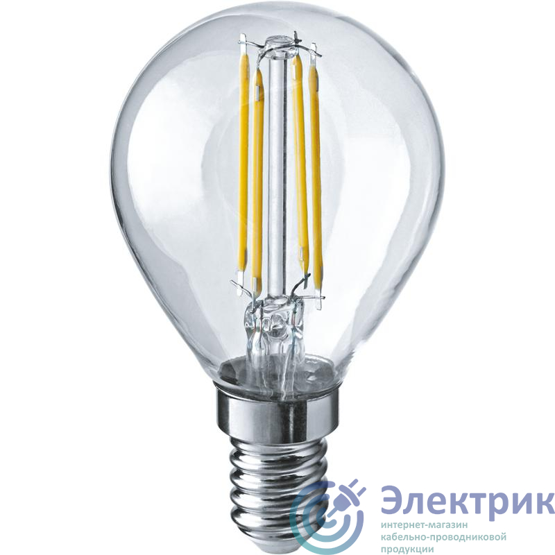 Лампа светодиодная филаментная 80 888 OLL-F-G45-10-230-2.7K-E14 10Вт шар прозрачная 2700К тепл. бел. E14 1000лм 220-240В ОНЛАЙТ 80888