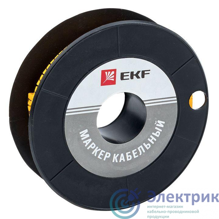 Маркер каб. 4.0кв.мм "7" (ЕС-2) (уп.500шт) EKF plc-KM-4-7