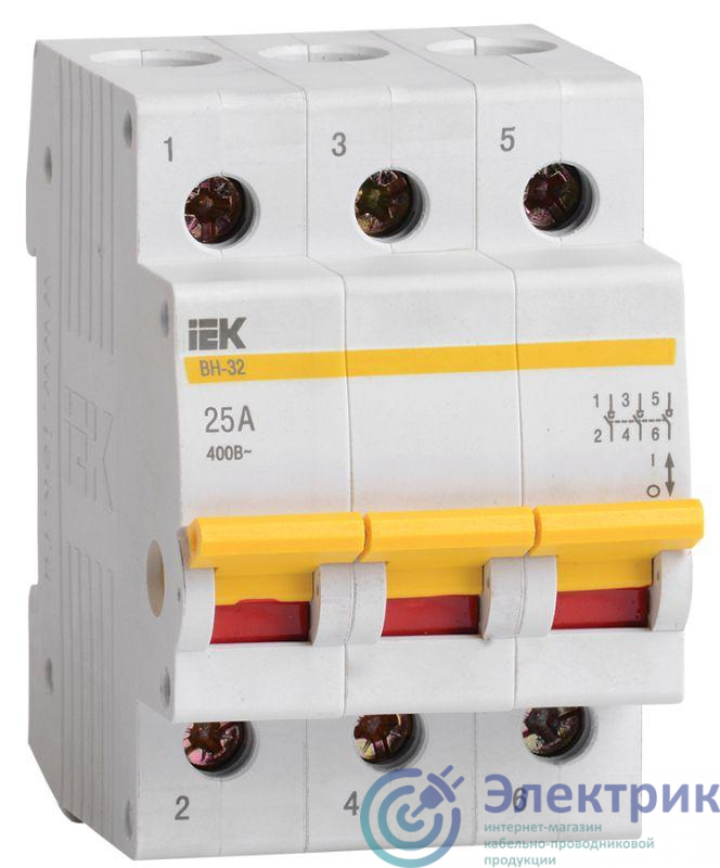 Выключатель нагрузки ВН-32 25А/3П IEK MNV10-3-025