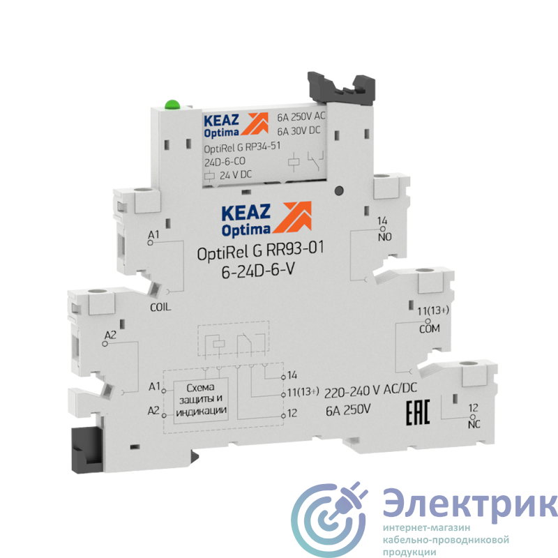 Модуль релейный OptiRel G RM38-51-6D-6-V-CO КЭАЗ 280986