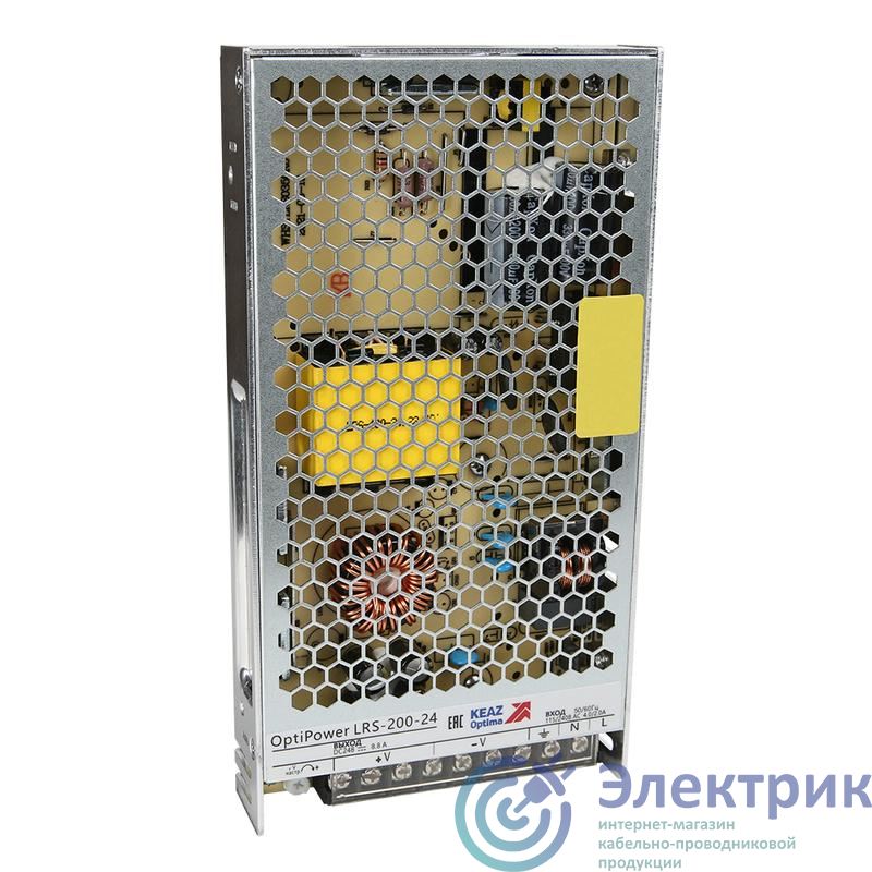 Блок питания панельный OptiPower LRS 200-24 8.8A КЭАЗ 328885