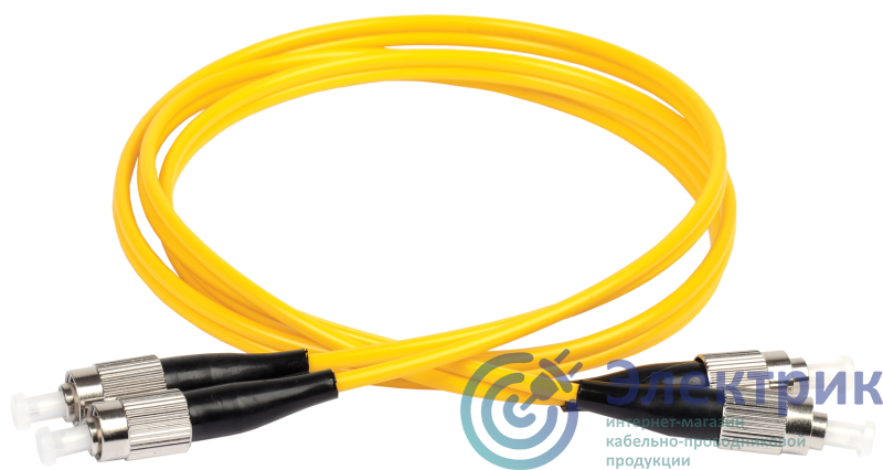 Патч-корд оптический коммутационный соединительный для одномодового кабеля (SM); 9/125 (OS2); FC/UPC-FC/UPC (Duplex) (дл.100м) ITK FPC09-FCU-FCU-C2L-100M