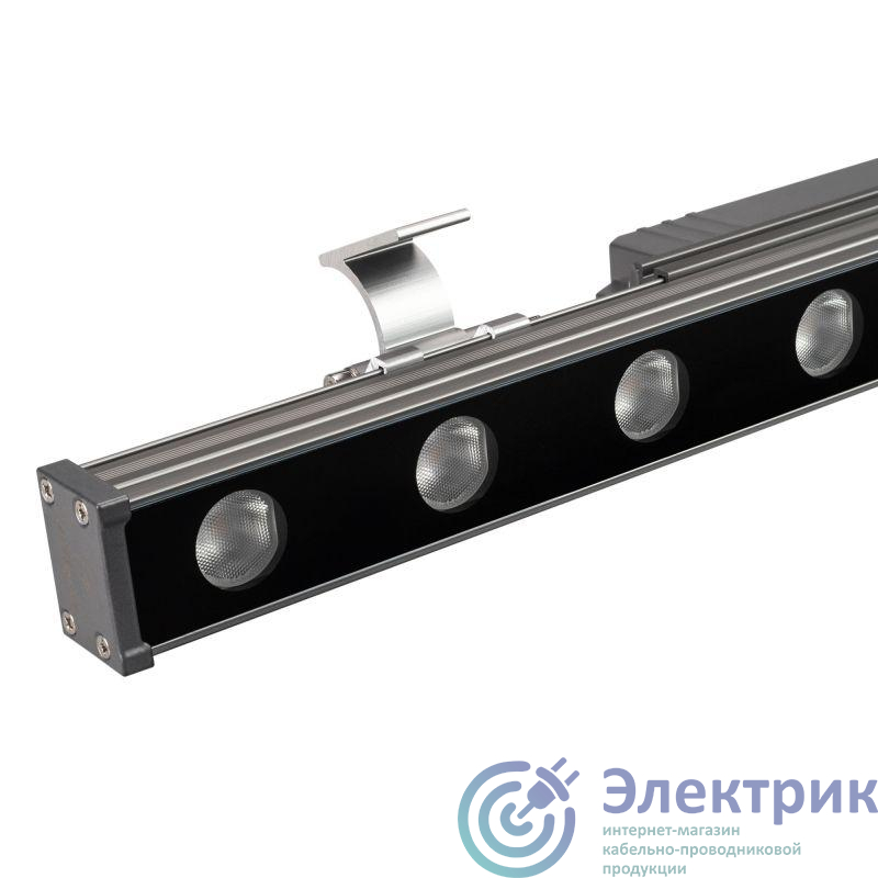 037366(1) | Прожектор линейный AR-LINE-500-9W Warm3000 (GR 30 deg 230В) IP65 металл Arlight