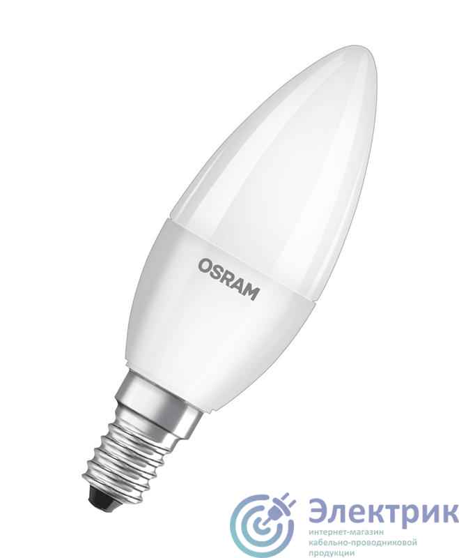 Лампа светодиодная LED Value LVCLB60 7SW/830 7Вт свеча матовая E27 230В 10х1 RU OSRAM 4058075579446