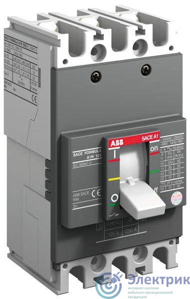 Выключатель автоматический 3п A1C 125 TMF 80-800 3p F F ABB 1SDA070309R1