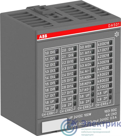 Модуль В/В 16DI/4AI/2AO/8DC DA501-XC ABB 1SAP450700R0001