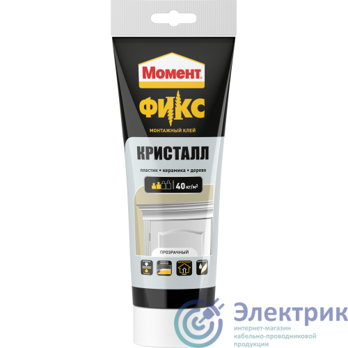 Б0047947 | Клей монтажный "Момент FIX" кристалл 185г Момент