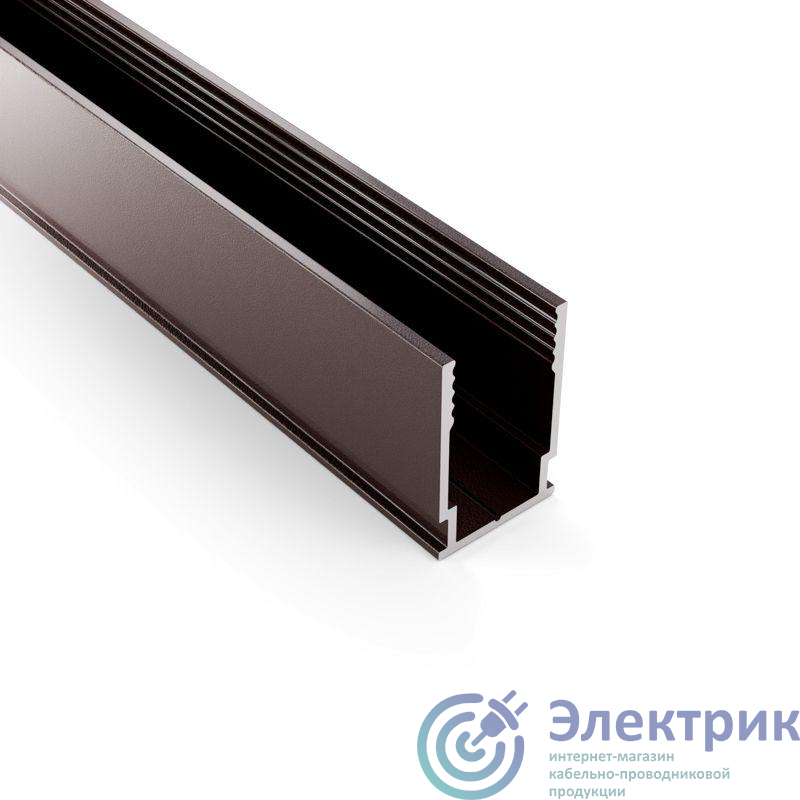 134-098 | Короб для гибкого неона 8х16мм L2000 анодир. алюм. корич. Neon-Night
