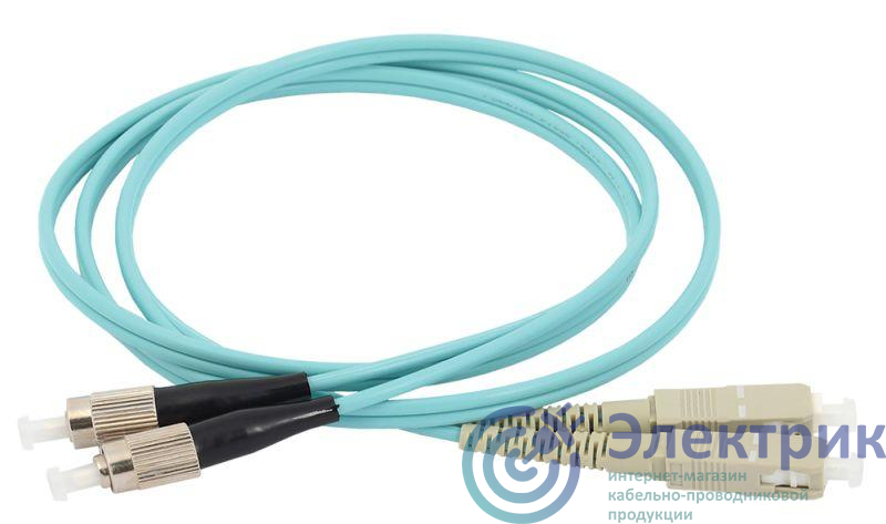 Патч-корд оптический коммутационный соединительный для многомодового кабеля (MM); 50/125 (OM3); SC/UPC-FC/UPC (Duplex) (дл.30м) ITK FPC5003-SCU-FCU-C2L-30M