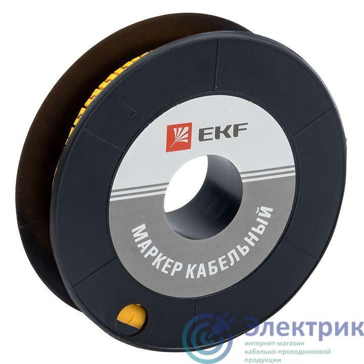 Маркер каб. 6.0кв.мм "5" (ЕС-3) (уп.350шт) EKF plc-KM-6-5