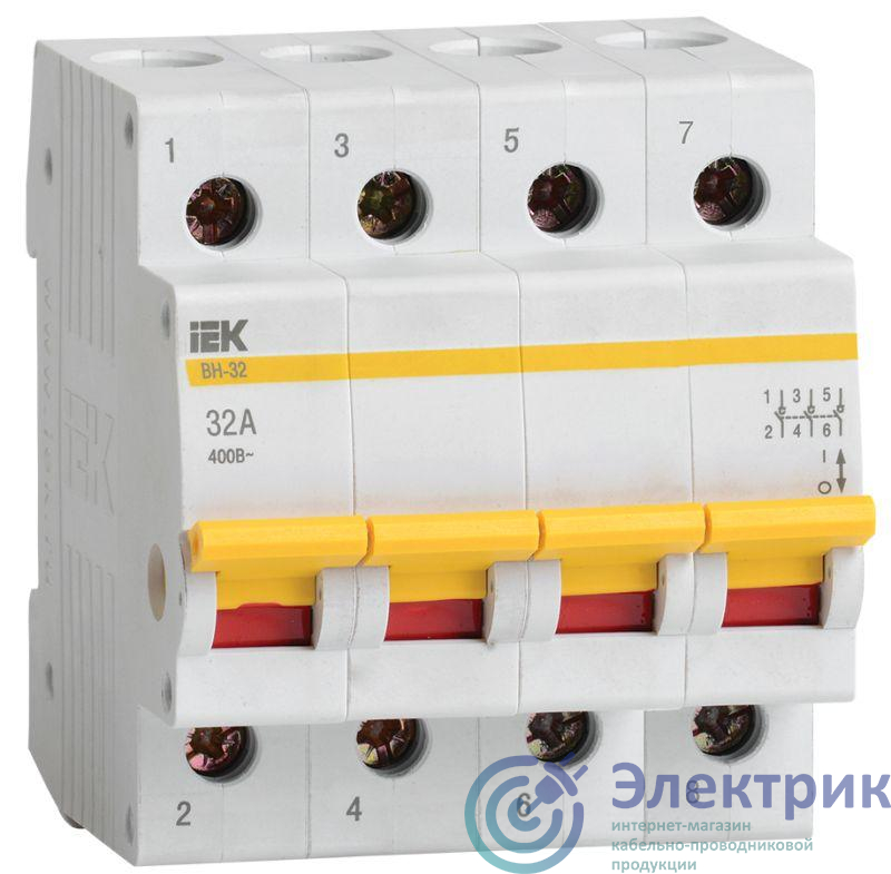 Выключатель нагрузки ВН-32 32А/4П IEK MNV10-4-032
