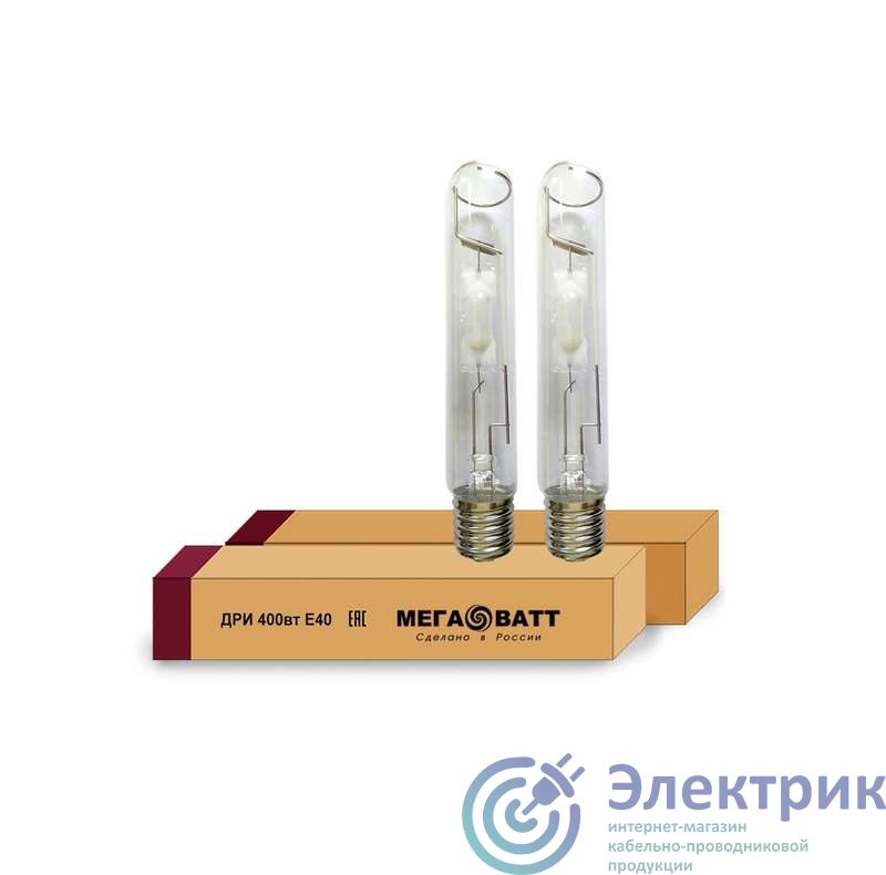 Лампа газоразрядная металлогалогенная ДРИ 400/4000К E40 (25) МЕГАВАТТ 02973