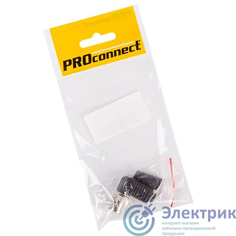 Разъем штекер BNC под винт с колпачком Угловой ZN (инд. упак.) PROCONNECT 05-3072-4-7