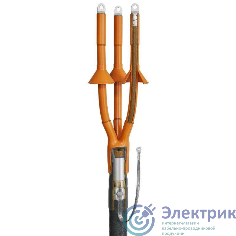 Муфта кабельная концевая 10кВ 3КНТп-10-150/240-Б КВТ 50120