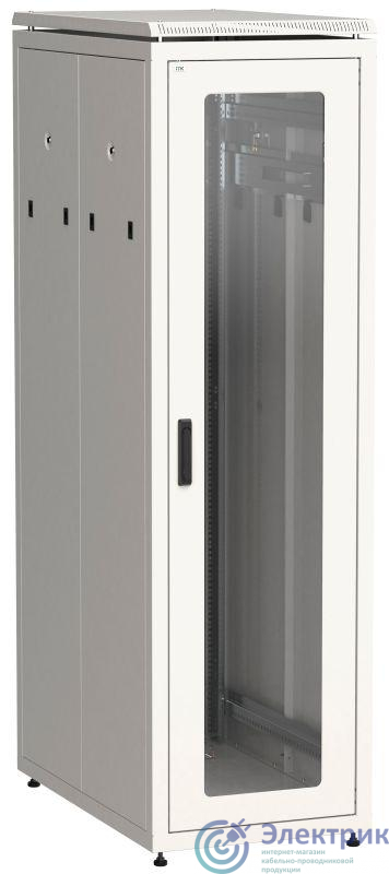Шкаф сетевой 19дюйм  LINEA N 47U 600х1000мм стеклянная передняя дверь сер. ITK LN35-47U61-G