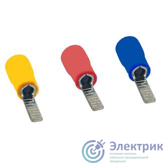Наконечник штыревой плоский НШпИ OptiKit T-Shp-PVC-1.5-2.5 (уп.100шт) КЭАЗ 278021