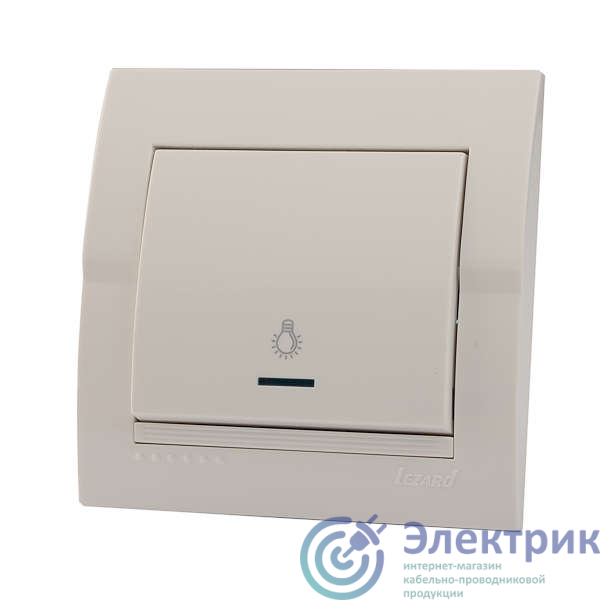 Кнопка таймера ОП Deriy с подсветкой бел. LEZARD 702-0202-113