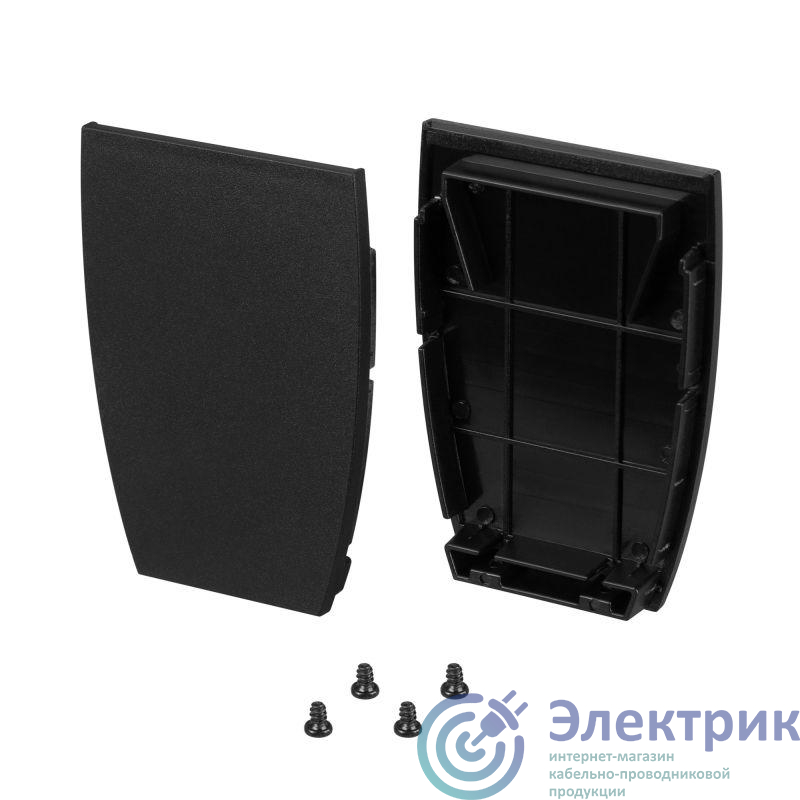 044887 | Заглушка LINE-5075-U-HONEYCOMB BLACK глухая металл (комплект) Arlight