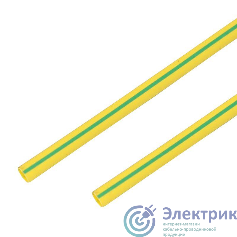 Трубка термоусадочная 12/6.0мм желт./зел. 1м (уп.50шт) PROCONNECT 55-1207