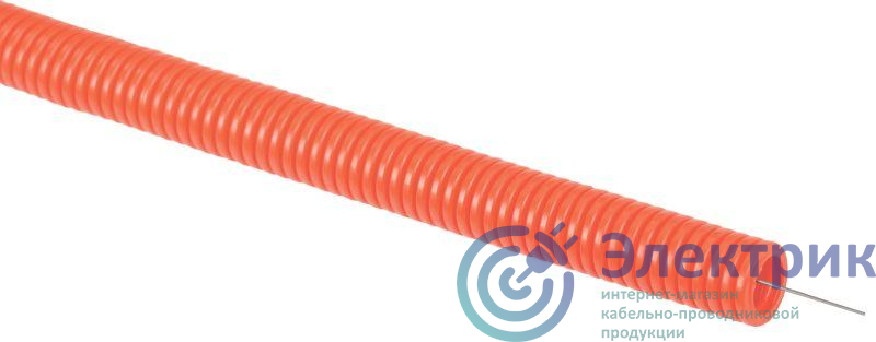 Труба гофрированная ПНД d16мм с протяжкой оранж. (уп.50м) IEK CTG20-16-K04-050