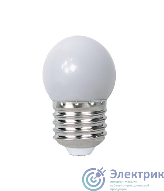 Лампа светодиодная PLED-ECO 1Вт G45 шар 3000К тепл. бел. E27 для Белт-лайт JazzWay 5040649