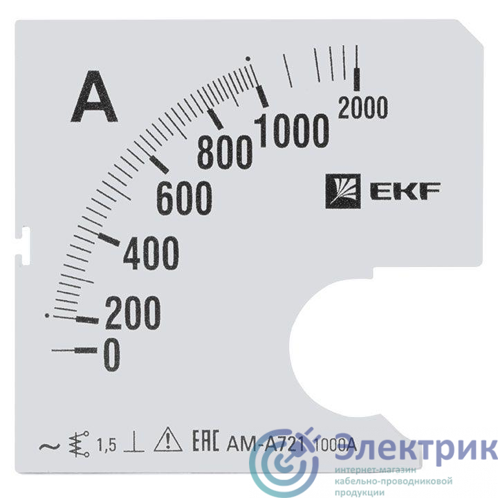 Шкала сменная для A721 1000/5А-1.5 PROxima EKF s-a721-1000