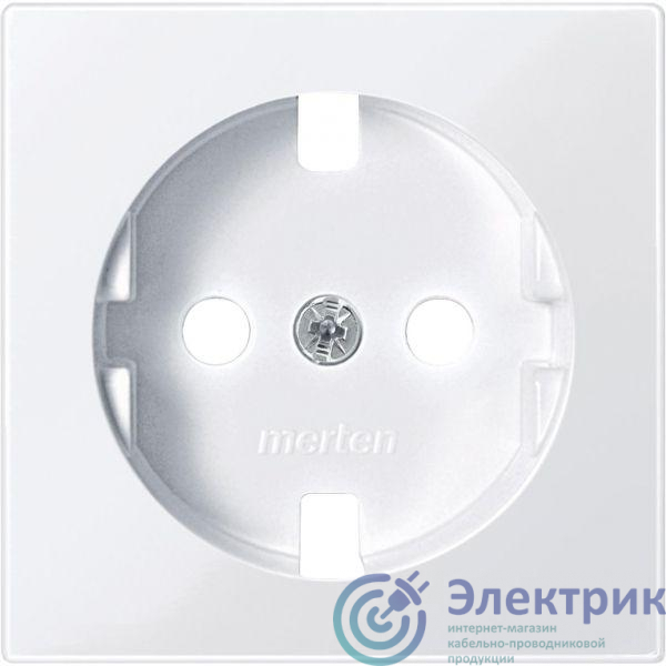 Плата центральная 1-м СП Merten IP20 без устройства защиты для механизма розетки Schuko активно бел. SchE MTN2331-0325