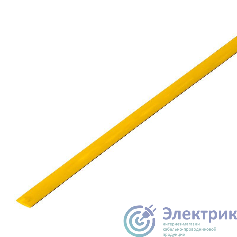Трубка термоусадочная 3.5/1.75 1м желт. REXANT 20-3502