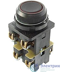 Выключатель кнопочный КЕ-012 У3 исп.5 4р цилиндр IP40 10А 660В черн. Электротехник ET529311