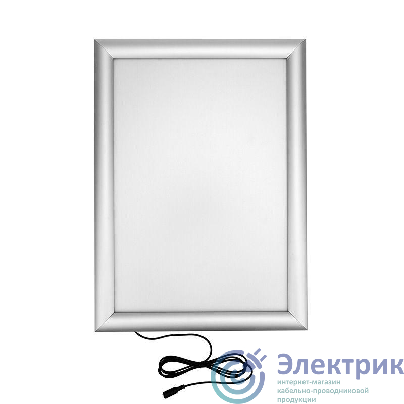 Панель светодиодная световая подвесная двухсторонняя Постер Clip 420х594 (тросы 2шт х 2м с креплениями к плоскости) Rexant 670-1217
