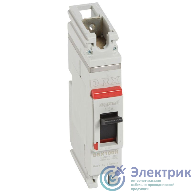 Выключатель автоматический 1п 15А 36кА DRX125 термомагнитн. расцеп. Leg 027040