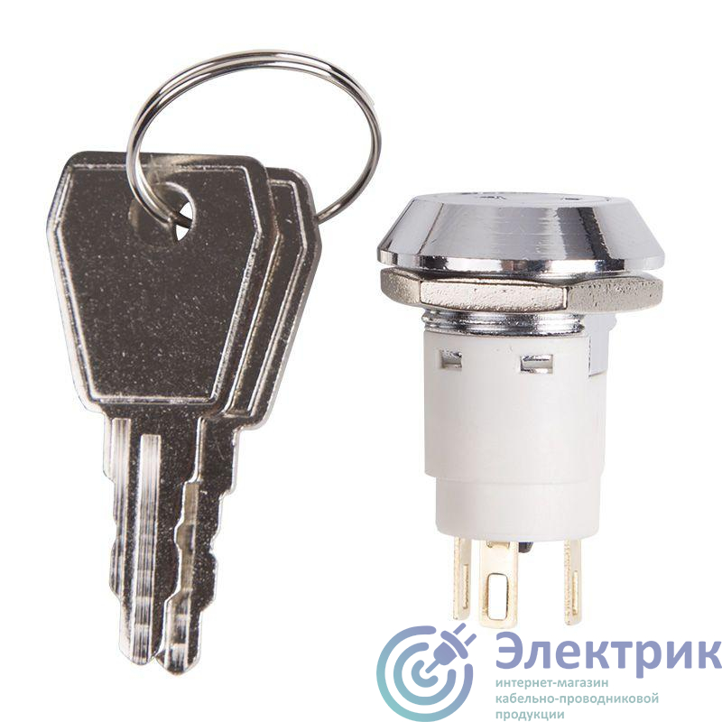 Выключатель ключ d16 250В 2А (3с) ON-ON Rexant 36-4472