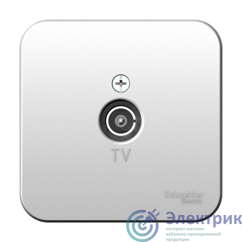 Розетка телевизионная TV ОП Blanca коннектор с изолир. пластиной алюм. SE BLNTA000013