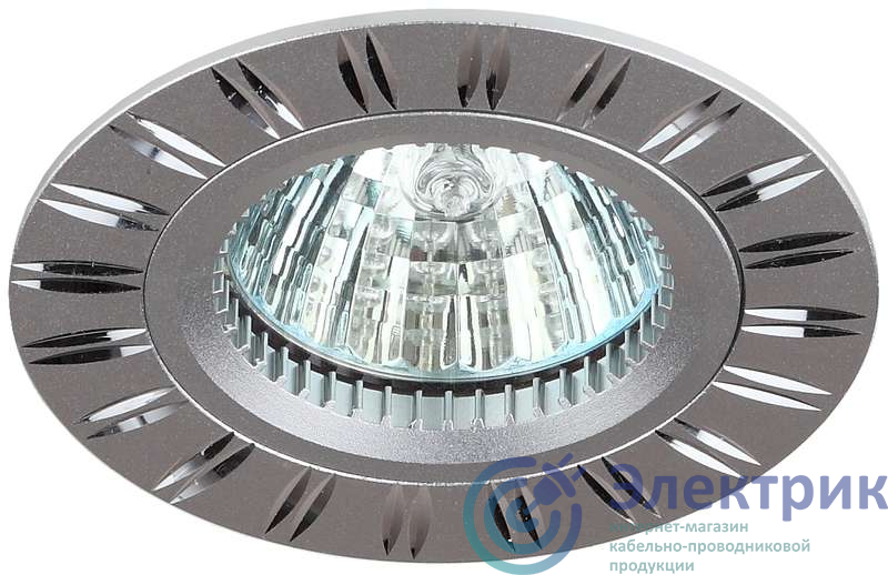 Светильник точечный KL33 AL/SL 50Вт MR16 12В алюм. серебр./хром. ЭРА C0043819