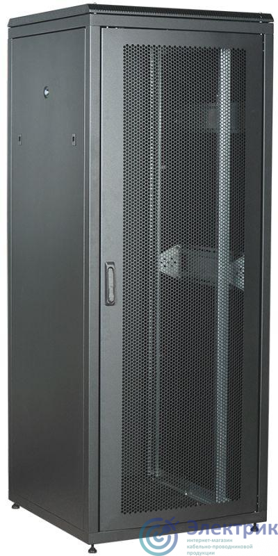 Шкаф сетевой LINEA N 47U 800х800мм перф. передняя дверь задняя металлическая черн. ITK LN05-47U88-PM