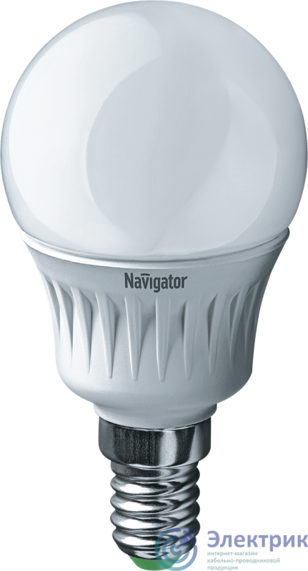 Лампа светодиодная 94 476 NLL-P-G45-5-230-2.7K-E14 5Вт шар 2700К тепл. бел. E14 330лм 176-264В Navigator 94476
