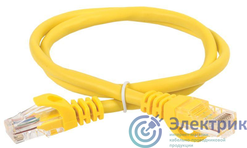 Патч-корд кат.6 UTP PVC 0.5м желт. ITK PC05-C6U-05M