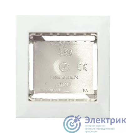 Цоколь для открытой установки на 1-2мод. с рамкой Zenit бел. ABB 2CLA299110N1101