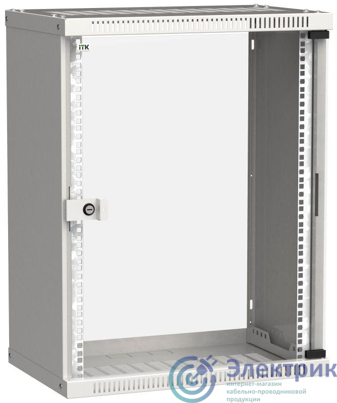 Шкаф LINEA WE 15U 550x350мм дверь стекло сер. ITK LWE3-15U53-GF
