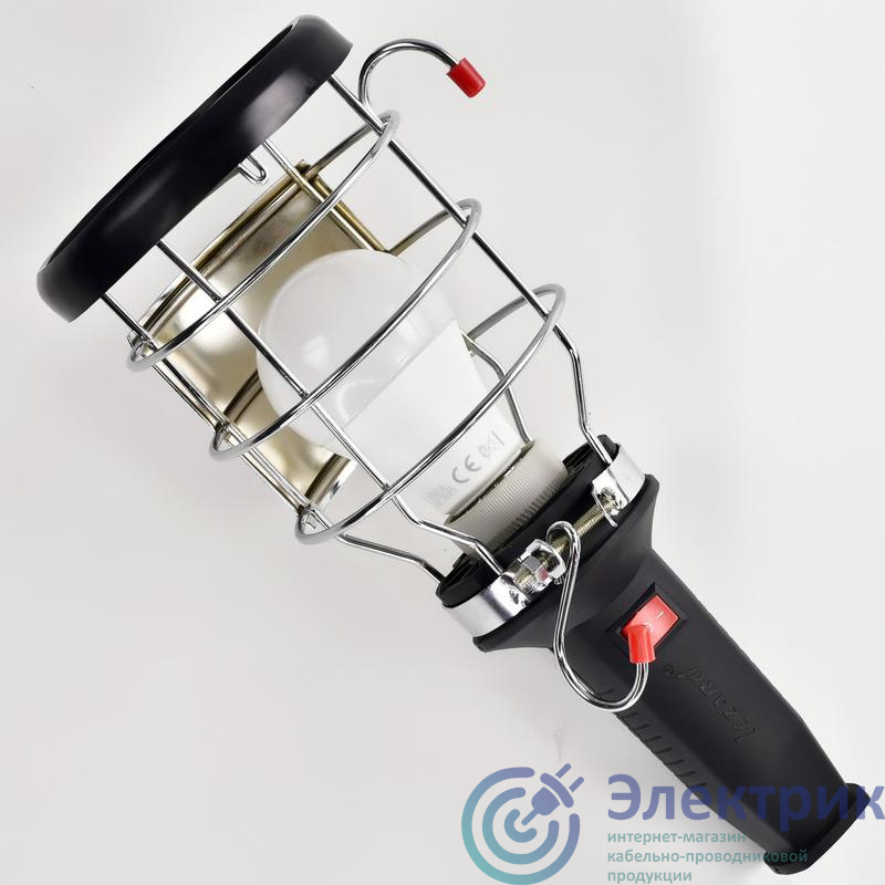 Светильник переносной 1х16А 2P+PE 220-240В с ручкой из каучука с выкл. LEZARD 106-0400-0106/106