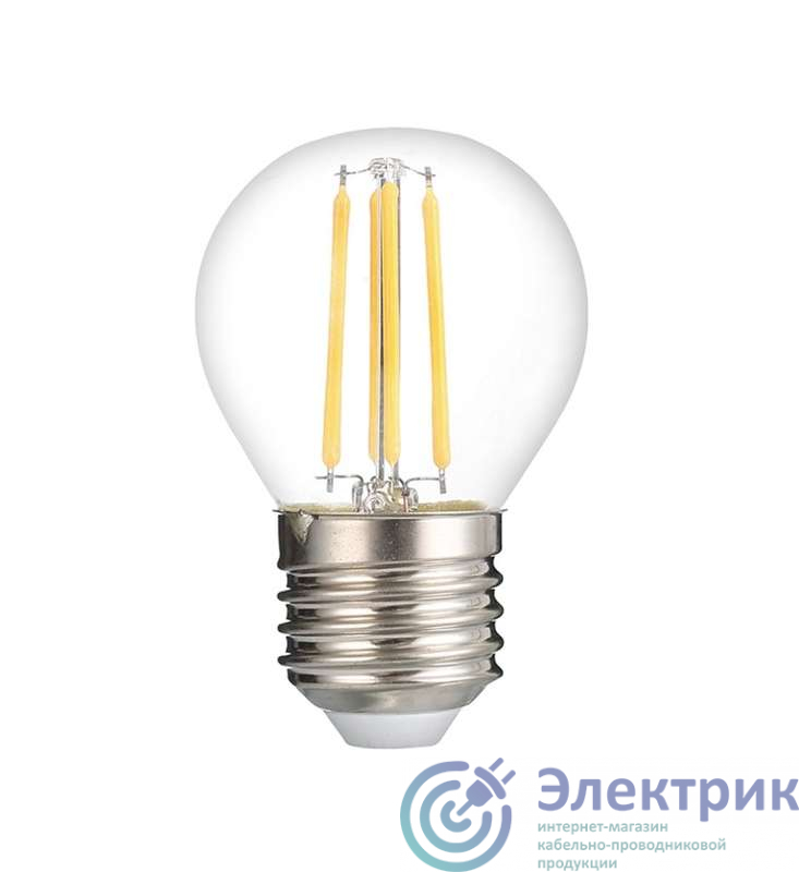Лампа светодиодная филаментная PLED OMNI 8Вт G45 3000К тепл. бел. E27 230В/50Гц FR JazzWay 5021488