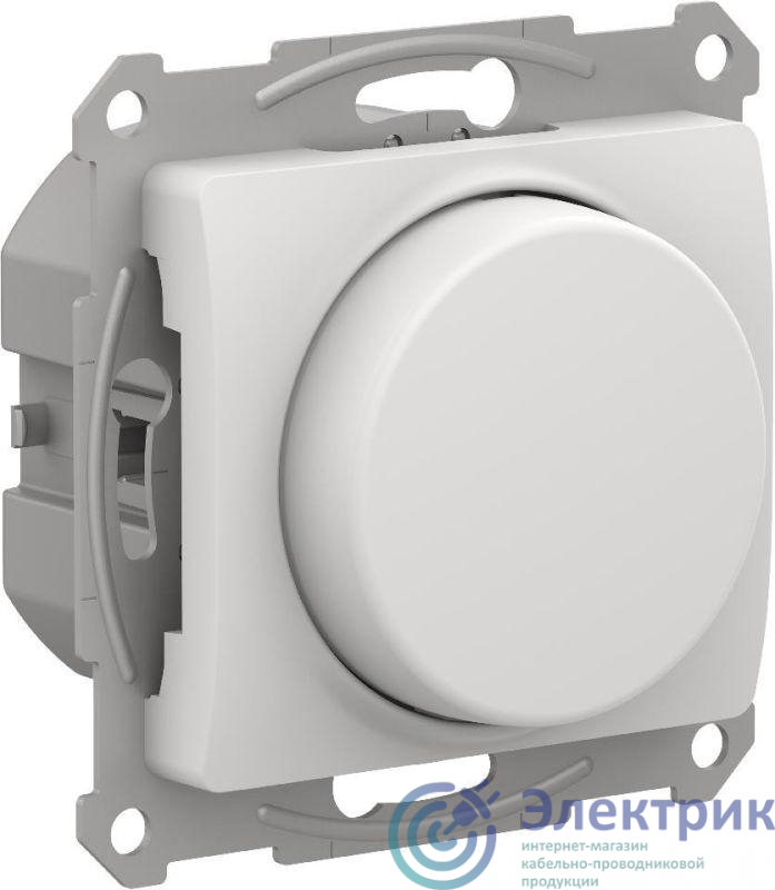 Светорегулятор поворотно-нажимной Glossa 400Вт механизм бел. SE GSL000123