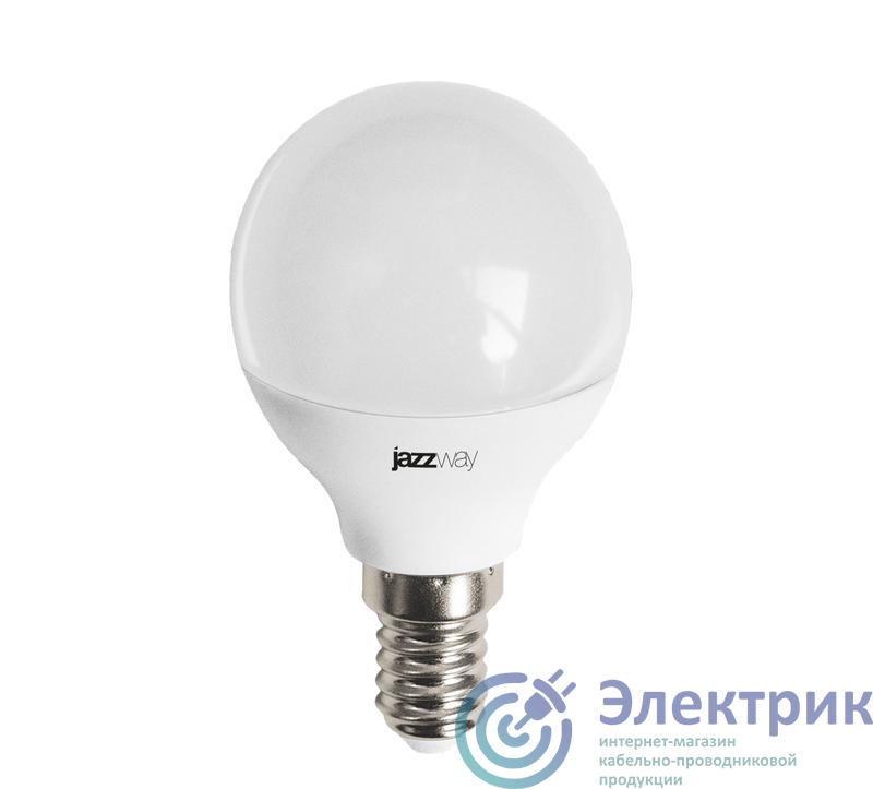 Лампа светодиодная PLED-LX 8Вт G45 шар 5000К холод. бел. E14 Pro JazzWay 5028623