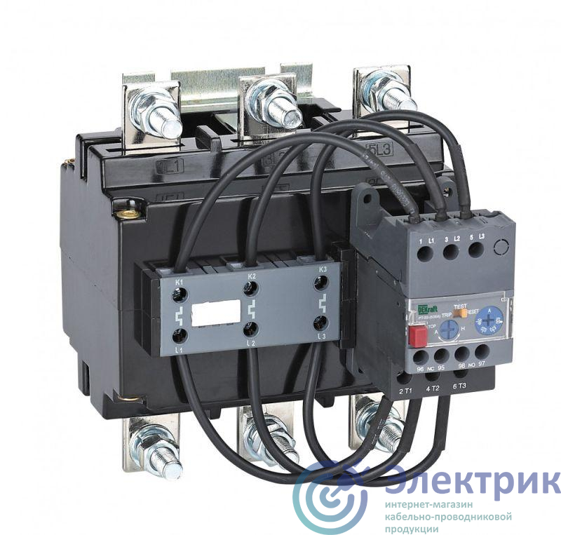 Реле тепловое РТ-02 180А-250А для контакторов 225А-630А DEKraft 23510DEK