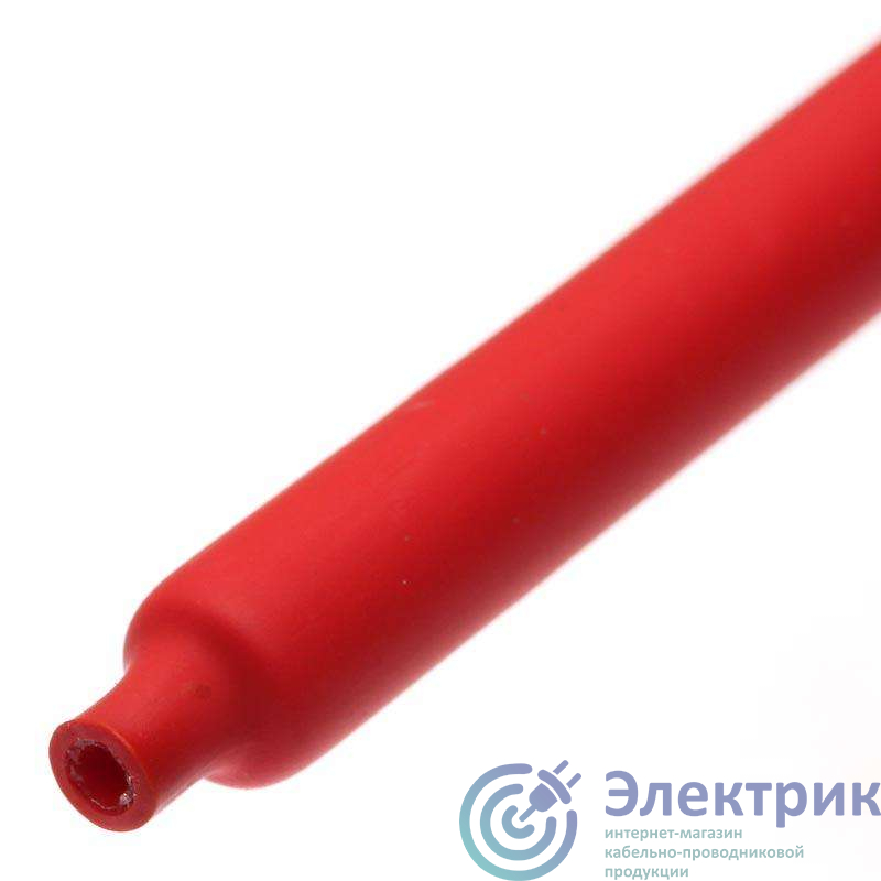 Трубка термоусадочная клеевая ТТК-(3:1)-6/2 красн. 1м КВТ 67233