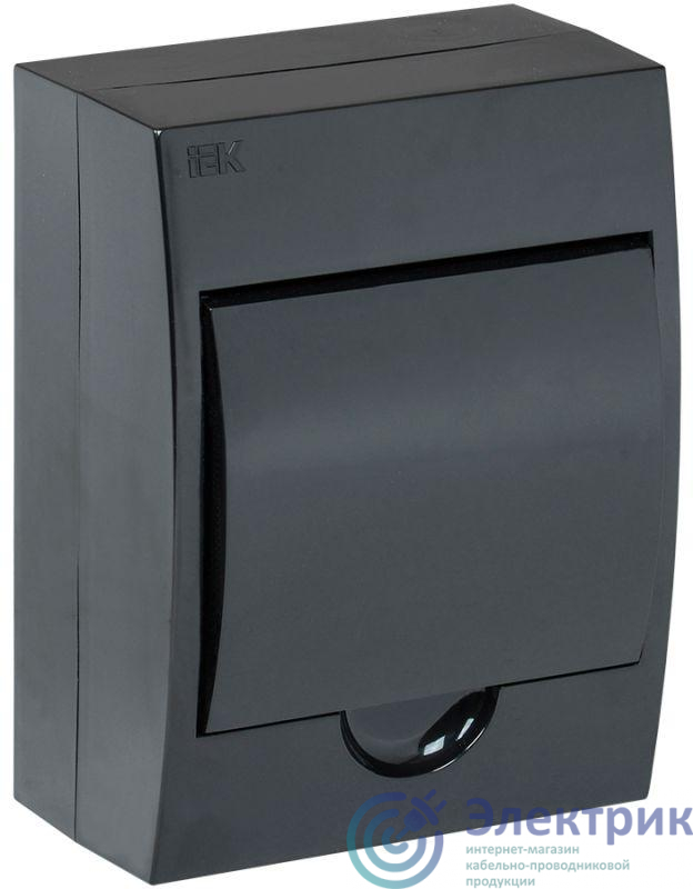 Корпус модульный пластиковый ЩРН-П-6 IP41 навесной черн. черн. дверь IEK MKP13-N-06-41-K02