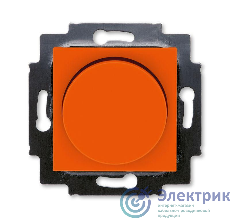 Светорегулятор Levit поворотно-нажимной 60-600Вт R оранж./дым. черн. ABB 2CHH942247A6066