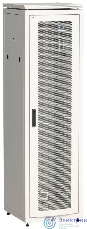 Шкаф сетевой 19дюйм LINEA N 33U 600х800мм перфорированная передняя дверь сер. ITK LN35-33U68-P