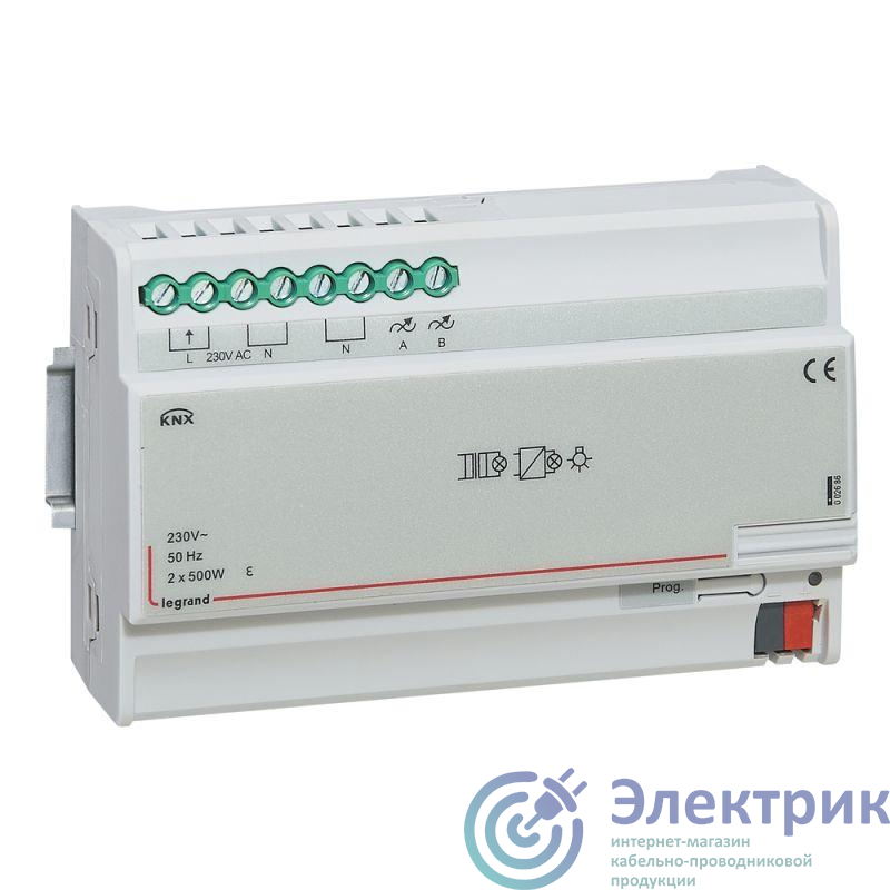 Светорегулятор универсальный KNX 500ВА 2-кан. DIN 8мод. Leg 002686
